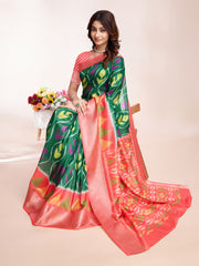 Patola Zari Border Art Silk Woven Saree