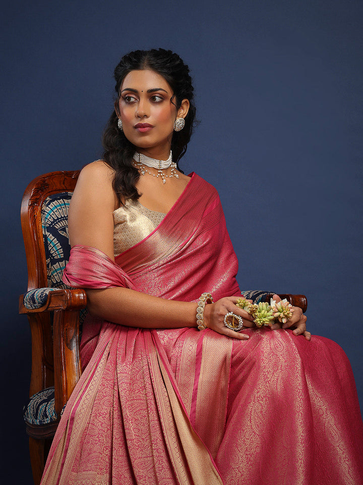 Plain Crepe Saree