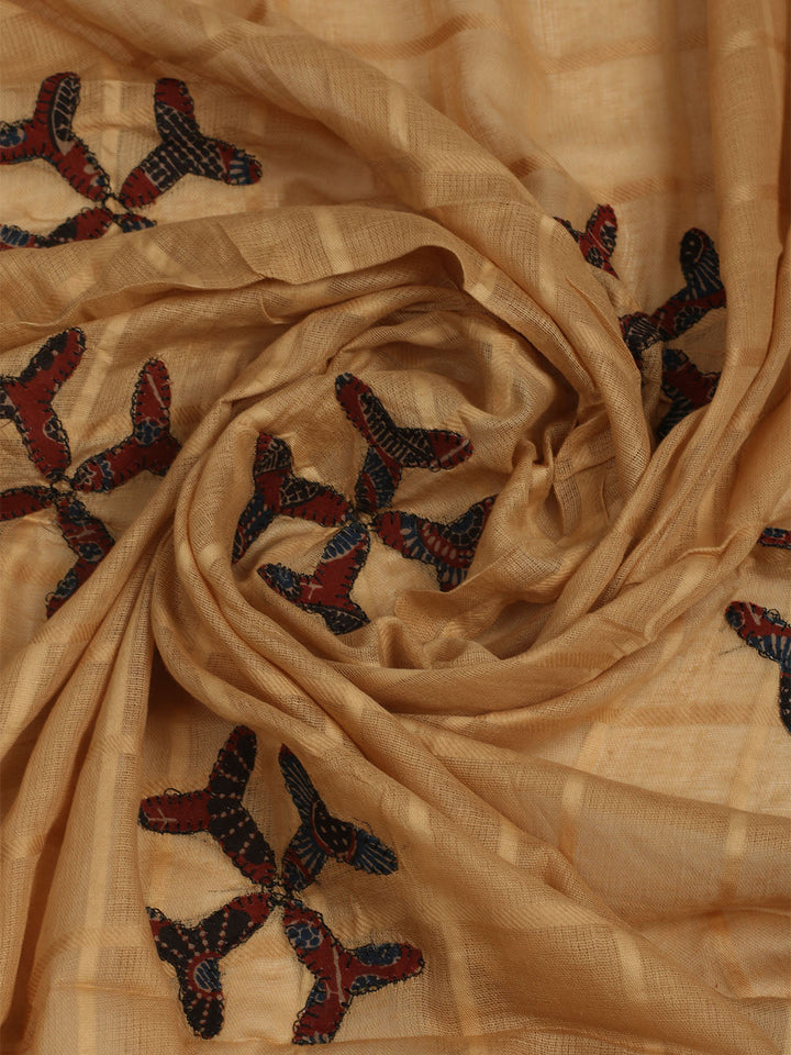Printed Cotton Unstitched Suits Printed Suit With Pant &amp; Dupatta