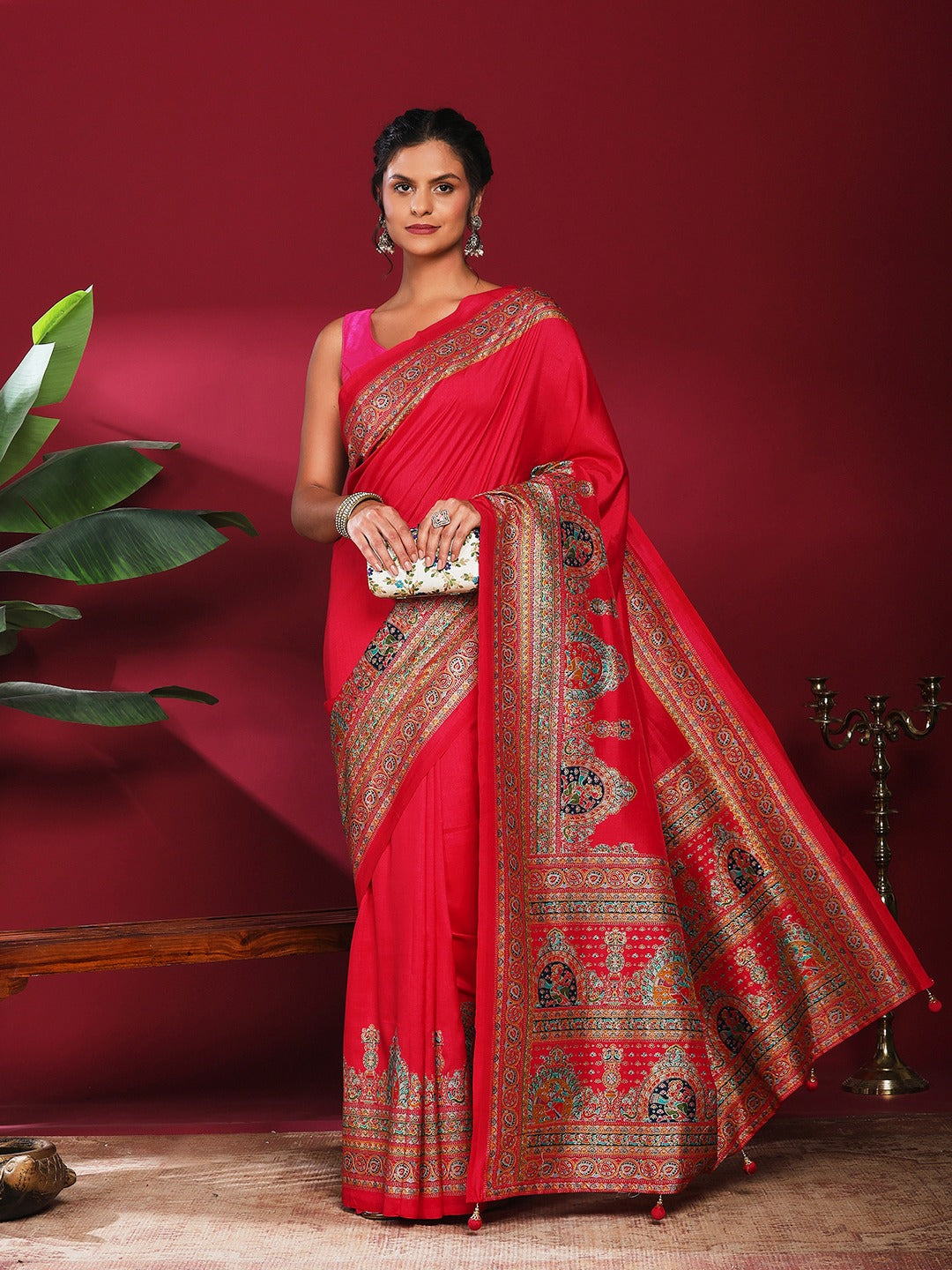 Digital Print Art Silk Saree