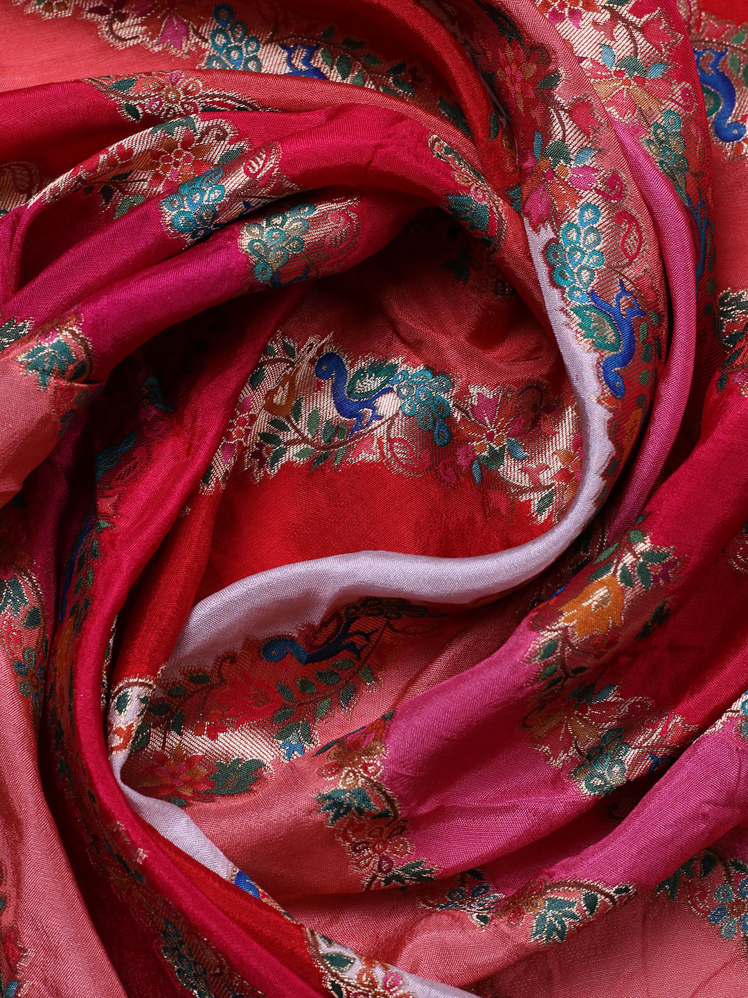 Woven Design Dola Silk Unstitched Suit With Pant &amp; Dupatta