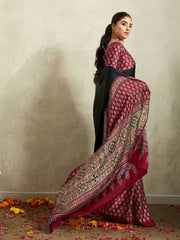 Printed Satin Saree