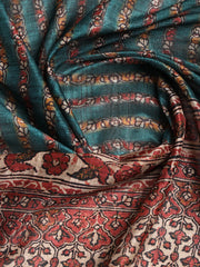 Printed Tussar Unstitched Suit With Dupatta