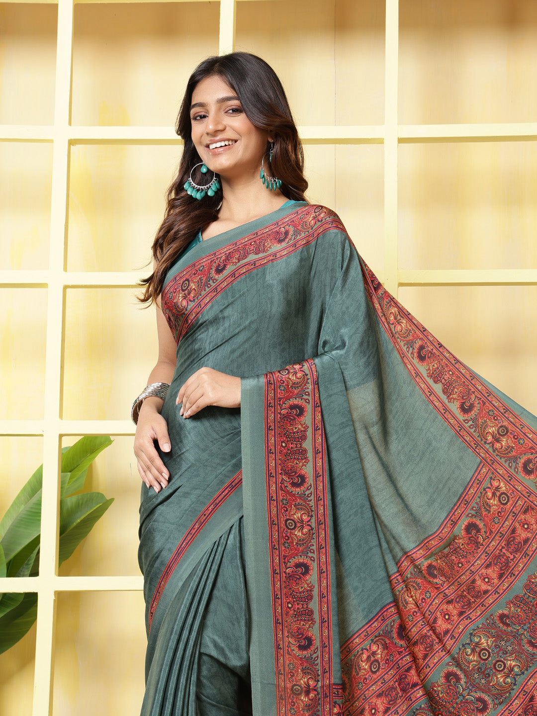 Digital Printed Crepe Saree