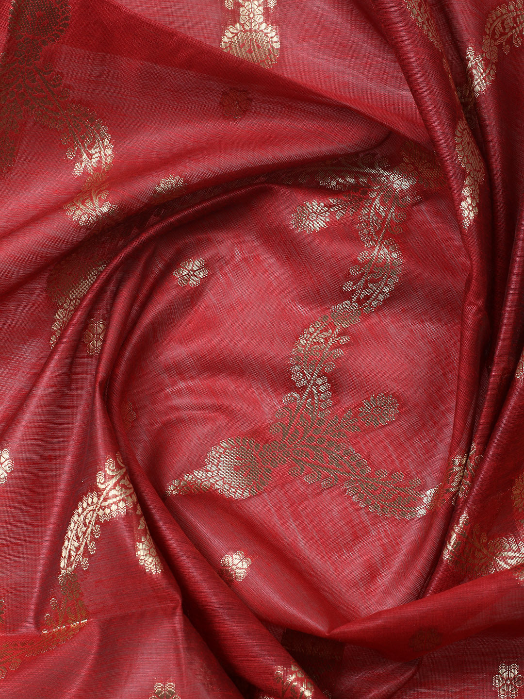 Woven Design Chanderi Unstitched Suit With Pant &amp; Dupatta