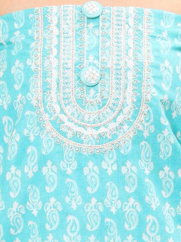 Neck Embroidered Cotton Blend Unstitched Suit Piece With Dupatta