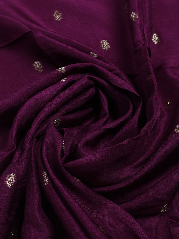 Woven Design Chanderi Unstitched Suit With Dupatta