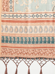 Digital Printed Tussar Woven Saree