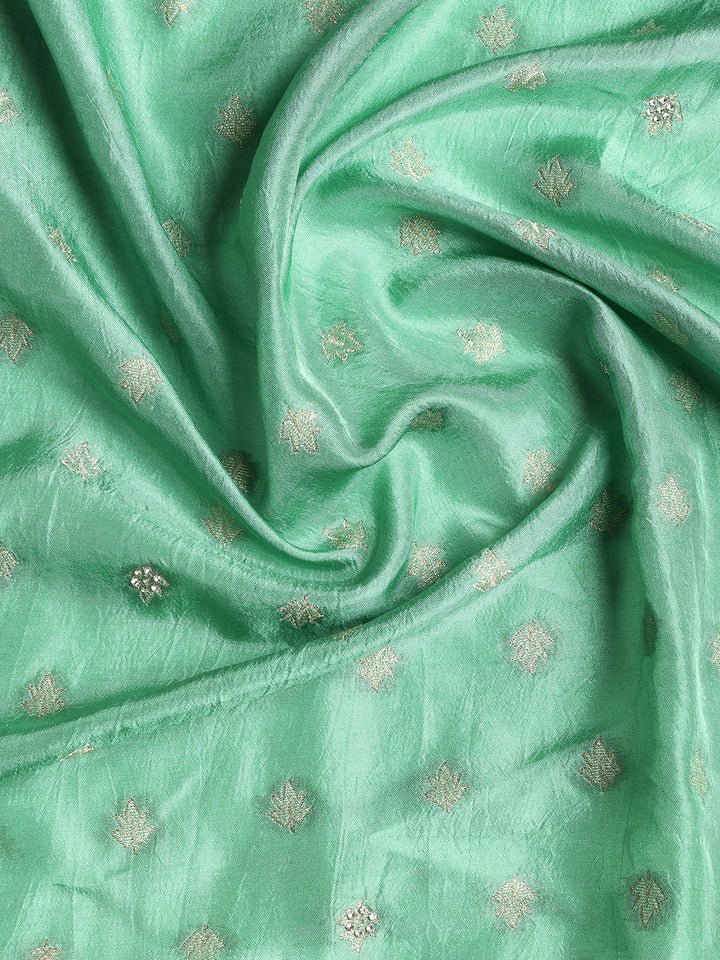 Banarasi Art Silk Unstitched Suit With Dupatta