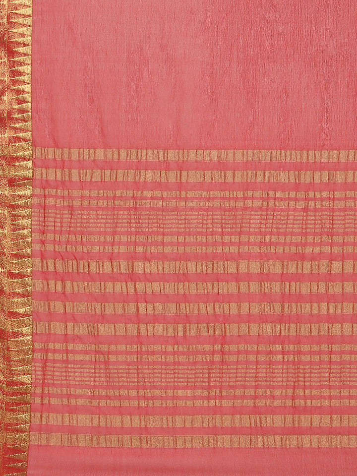 Zari Border Chiffon Woven Saree