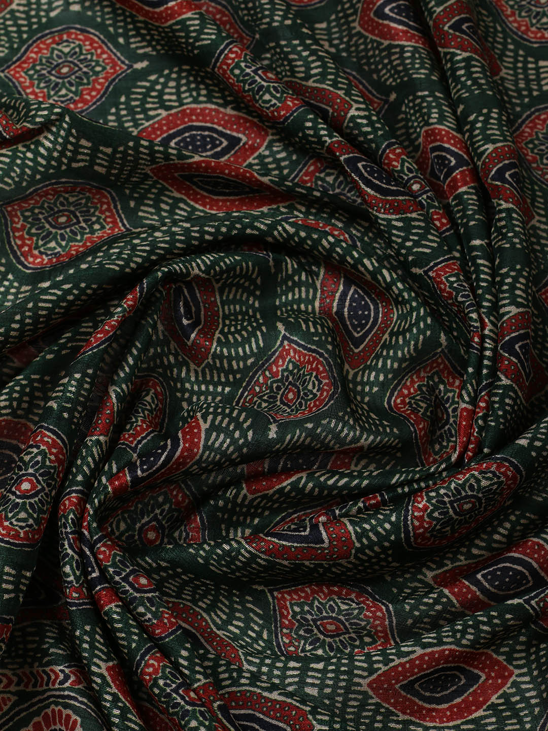 Embroidered Tussar Unstitched Suit With Pant &amp; Dupatta