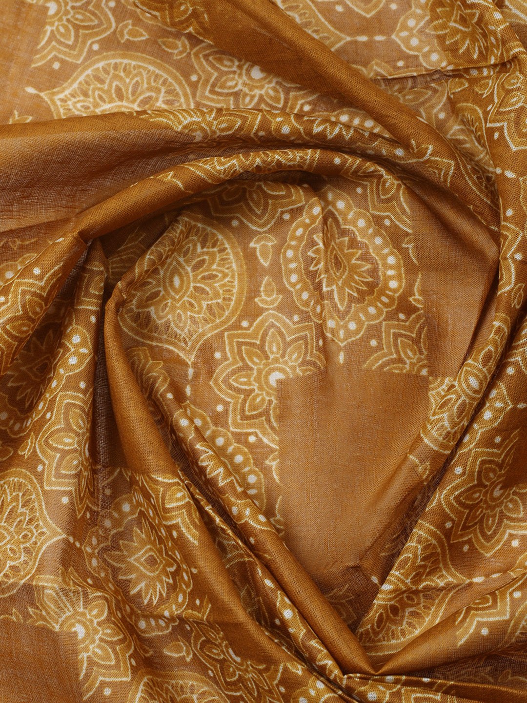Printed Cotton Blend Unstitched Suit With Pant &amp; Dupatta