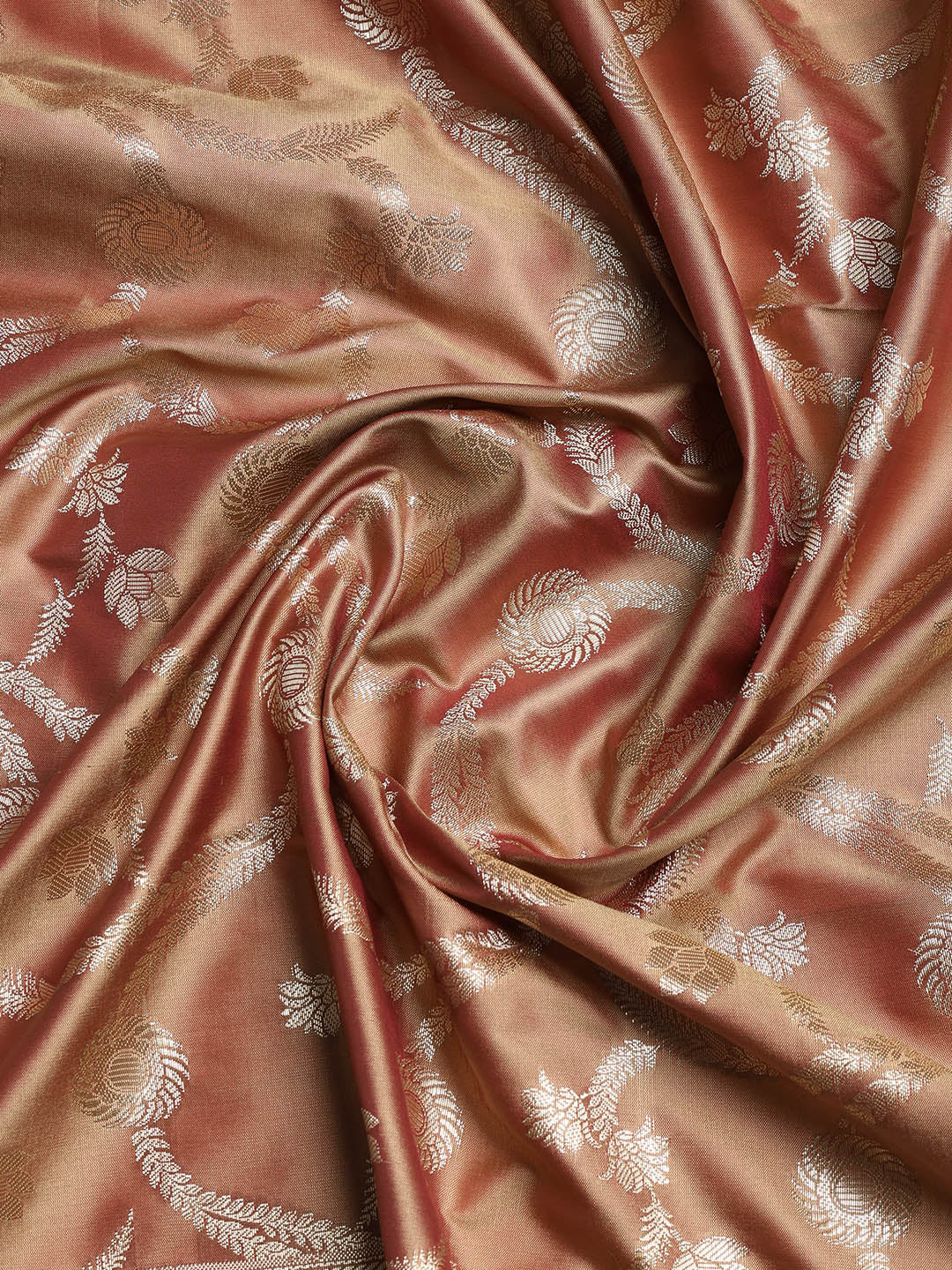 Woven Banarasi Chanderi Unstitched Suit With Dupatta