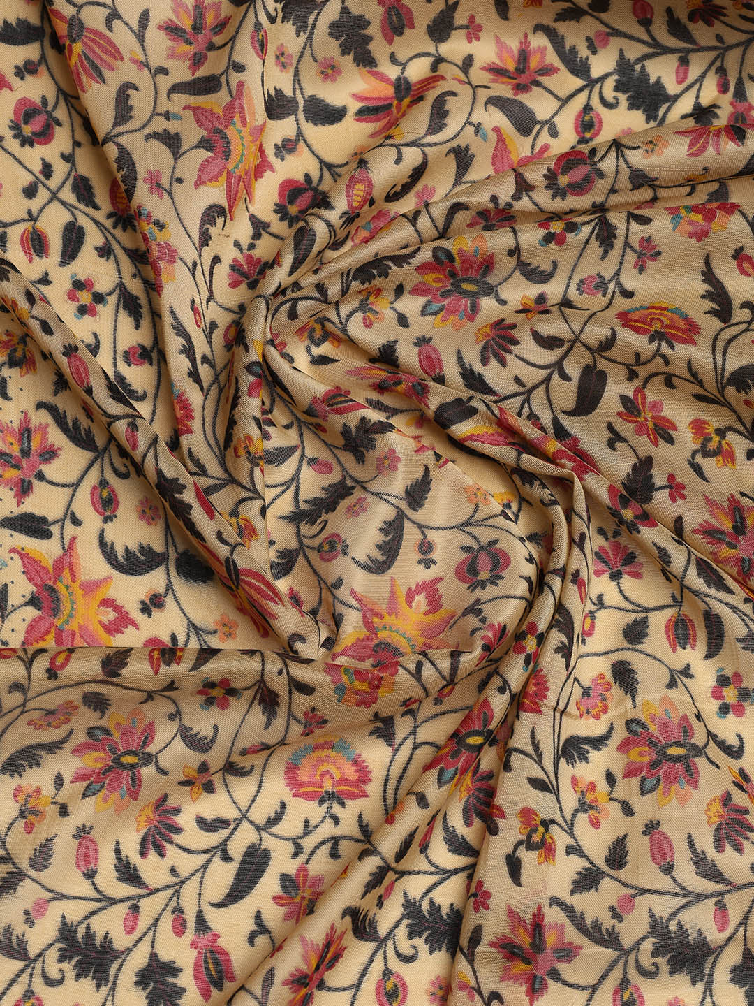 Printed Cotton Blend Unstitched Suit With Dupatta