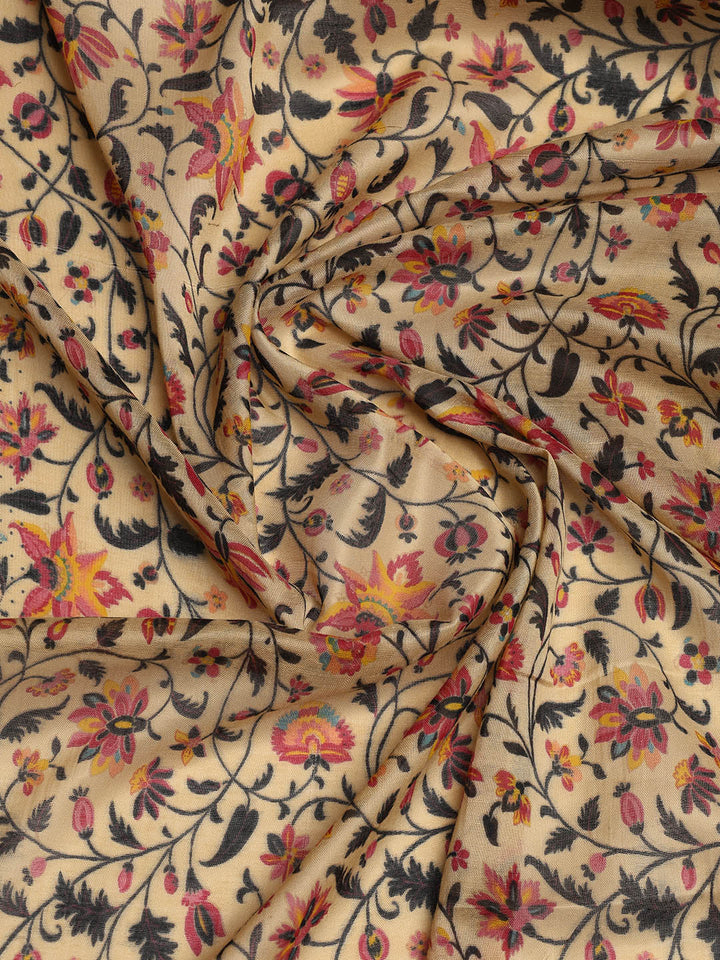 Printed Cotton Blend Unstitched Suit With Dupatta