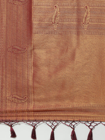 Zari Jaal Woven Handloom Saree