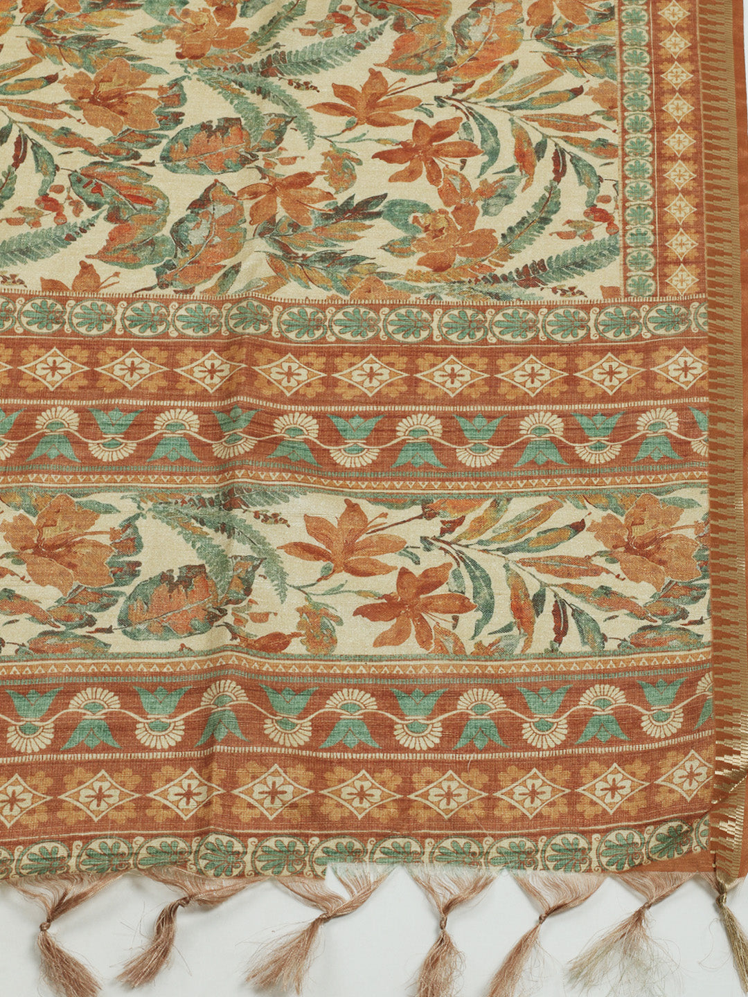 Printed Tussar Saree