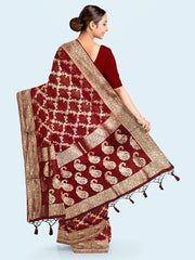 Zari Jaal Art Silk Woven Saree