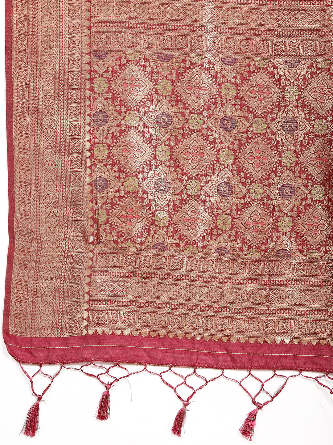Zari Jaal Woven Art Silk Saree