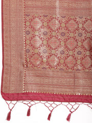 Zari Jaal Woven Art Silk Saree