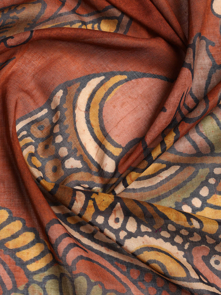 Printed Cotton Blend Unstitched Suit With Dupatta