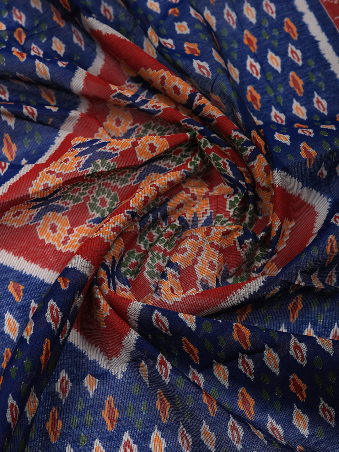 Embroidered Cotton Blend Unstitched Suit With Pant &amp; Dupatta