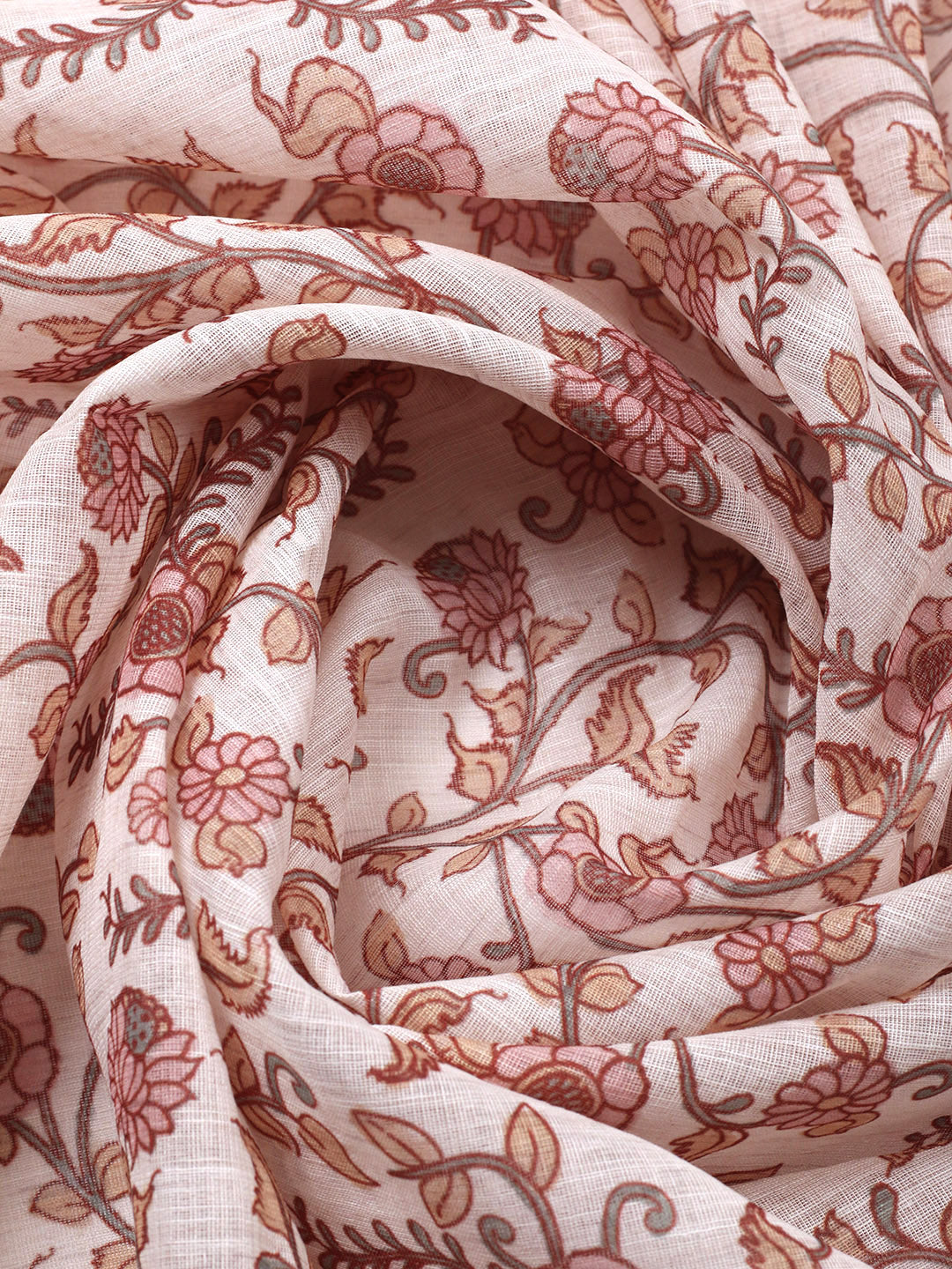 Embroidered Cotton Blend Unstitched Suit With Pant &amp; Dupatta