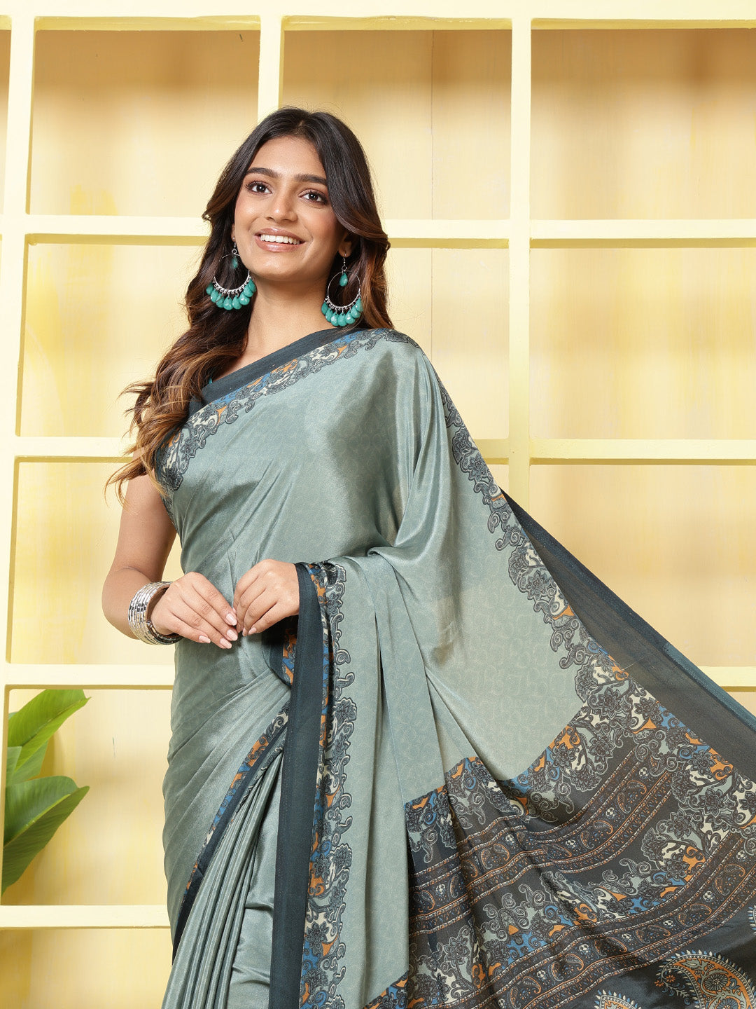 Digital Printed Crepe Saree