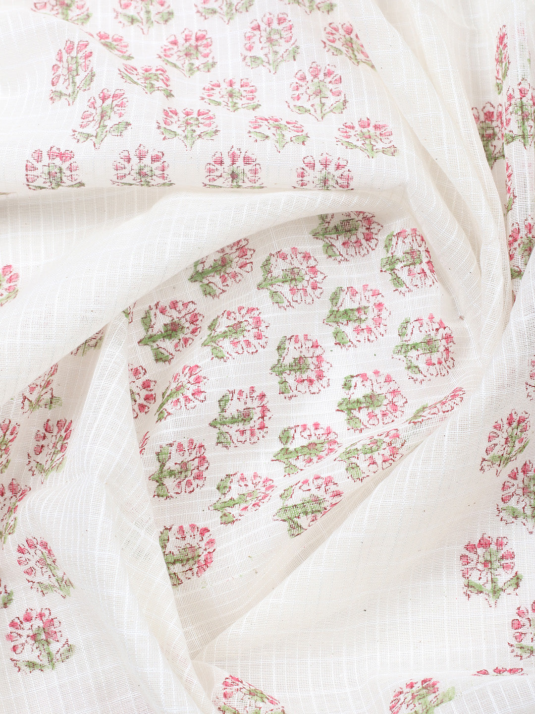 Printed Cotton Blend Unstitched Suit With Pant &amp; Dupatta
