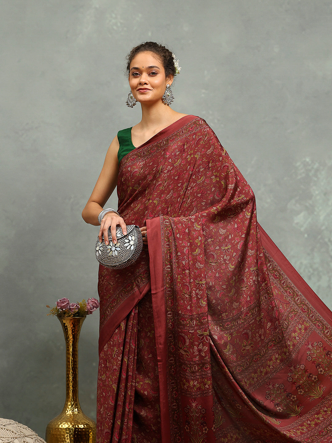 Digital Printed Crepe Saree