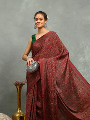 Digital Printed Crepe Saree