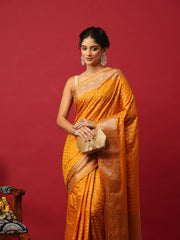 Woven Design Art Silk Mustard Saree