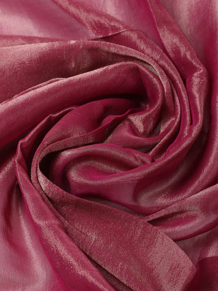Woven Design Organza Unstitched Suit With Dupatta