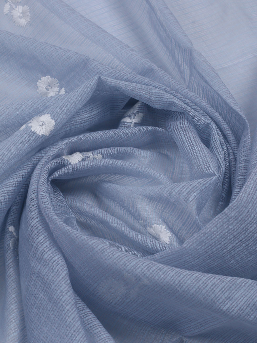 Neck Embroidered Cotton Blend Unstitched Suit With Dupatta