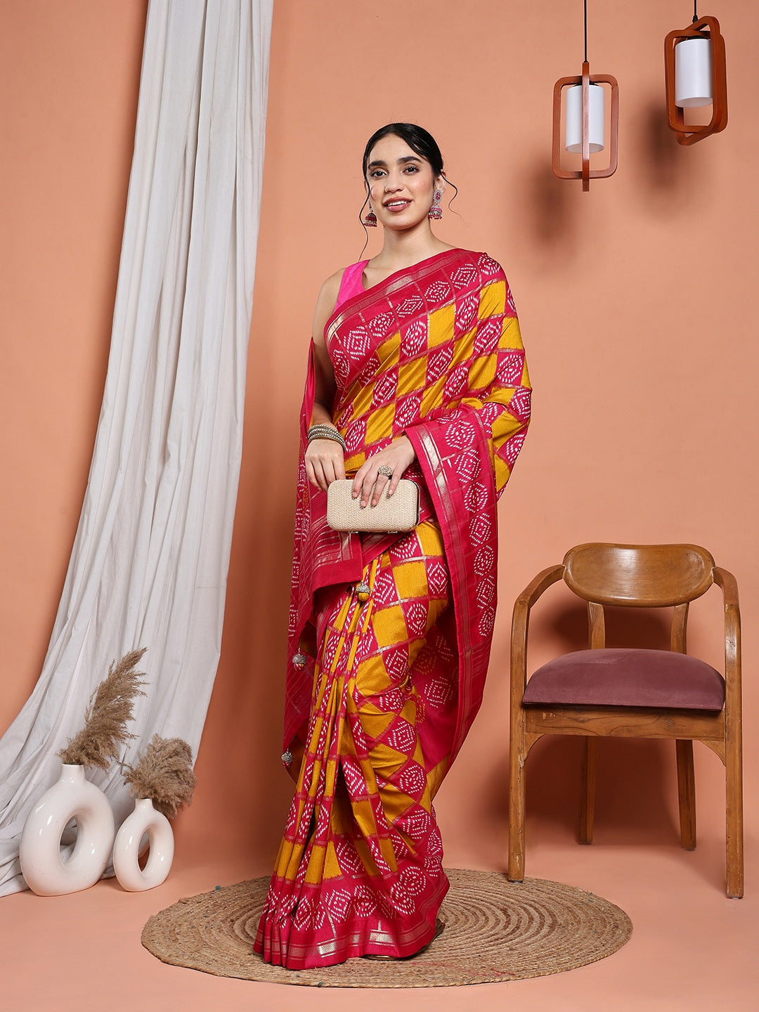 Digital Printed Art Silk Saree