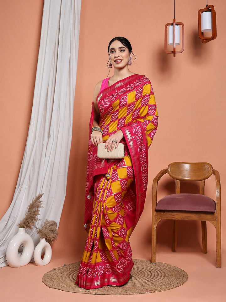 Digital Printed Art Silk Saree