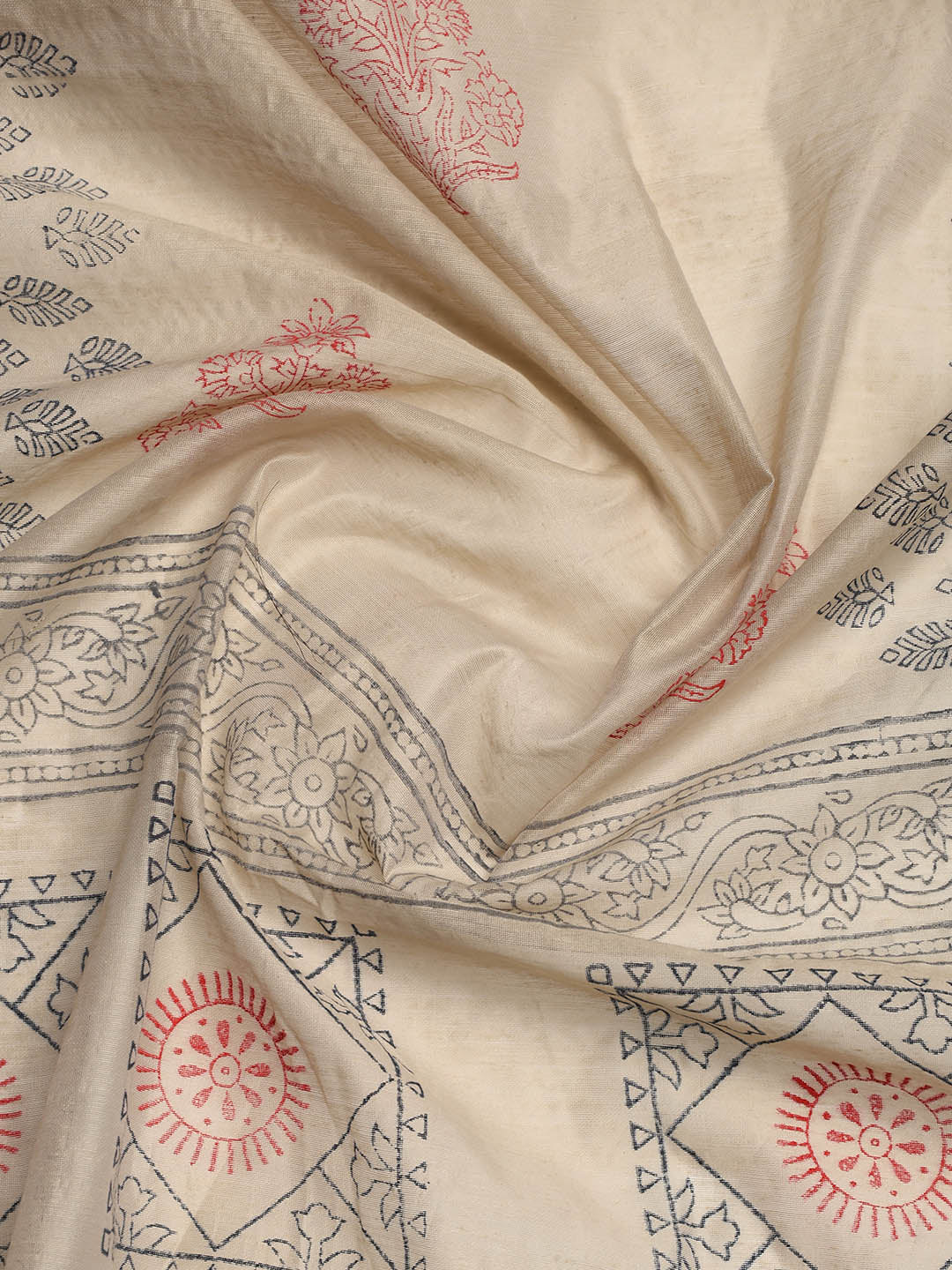 Neck Embroidered Cotton Blend Unstitched Suit With Dupatta