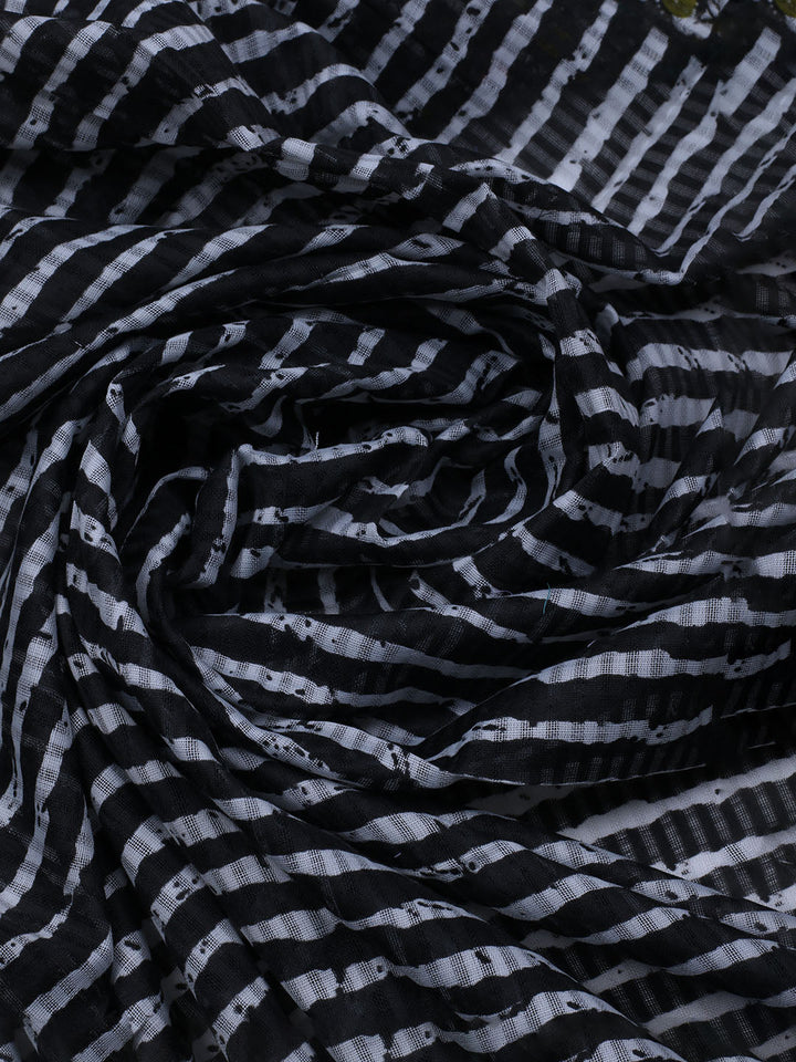 Printed Cotton Blend Unstitched Suit With Dupatta