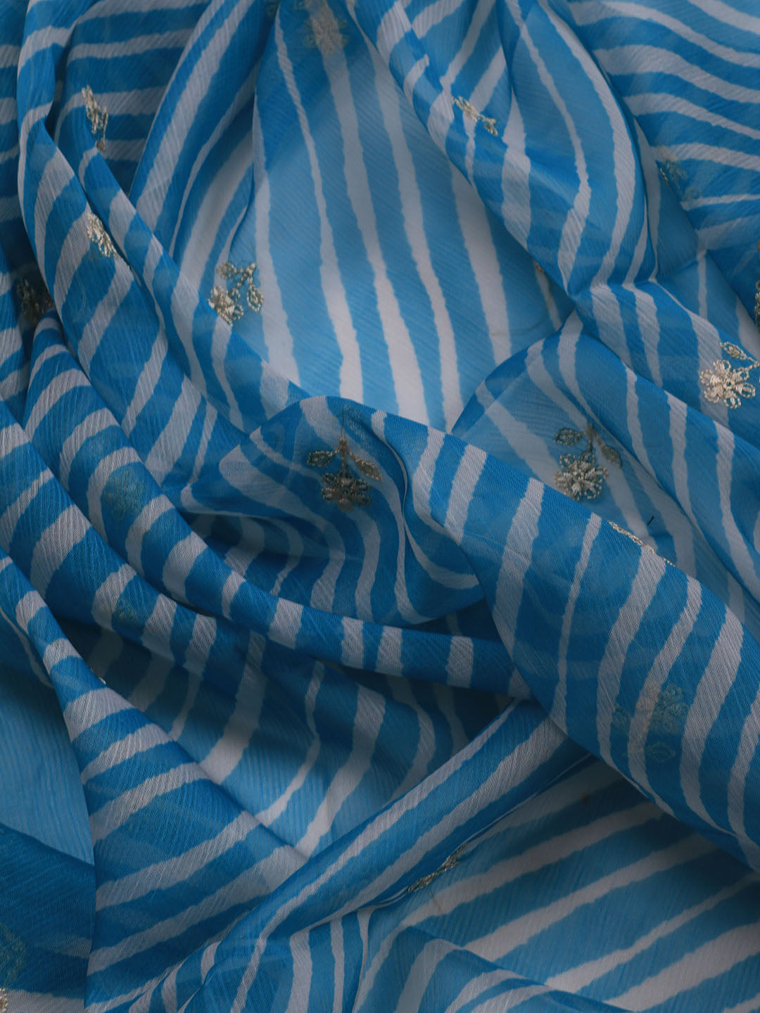 Embroidered Art Silk Unstitched Suit Piece With Dupatta