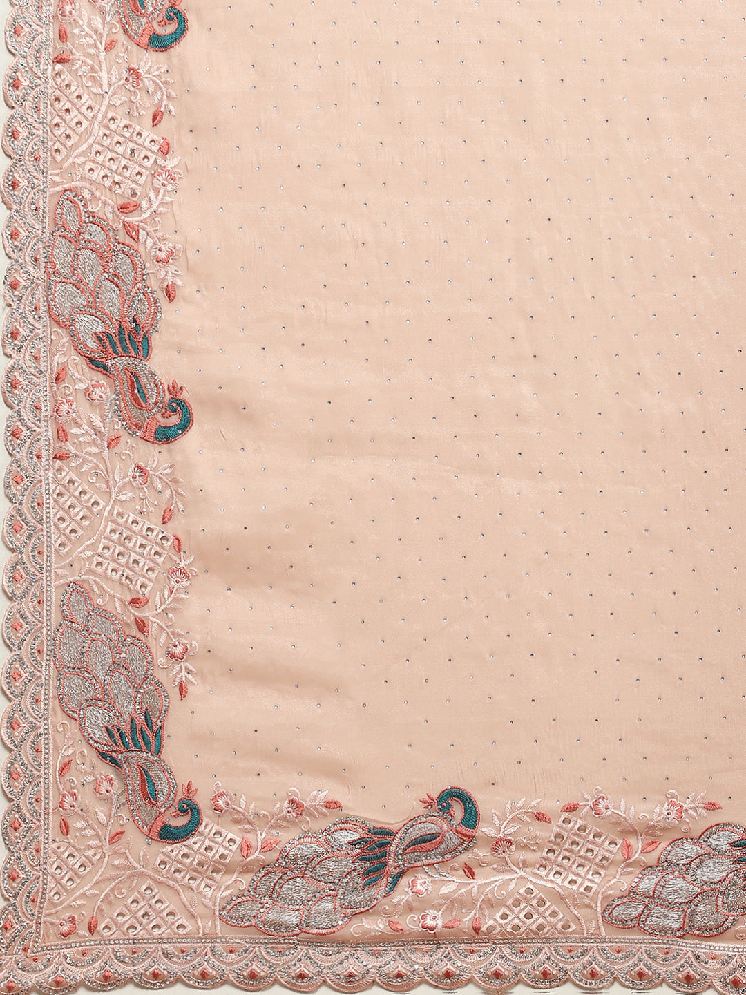 Stone Work Organza Saree