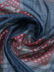 Printed Cotton Blend Unstitched Suit With Pant & Dupatta