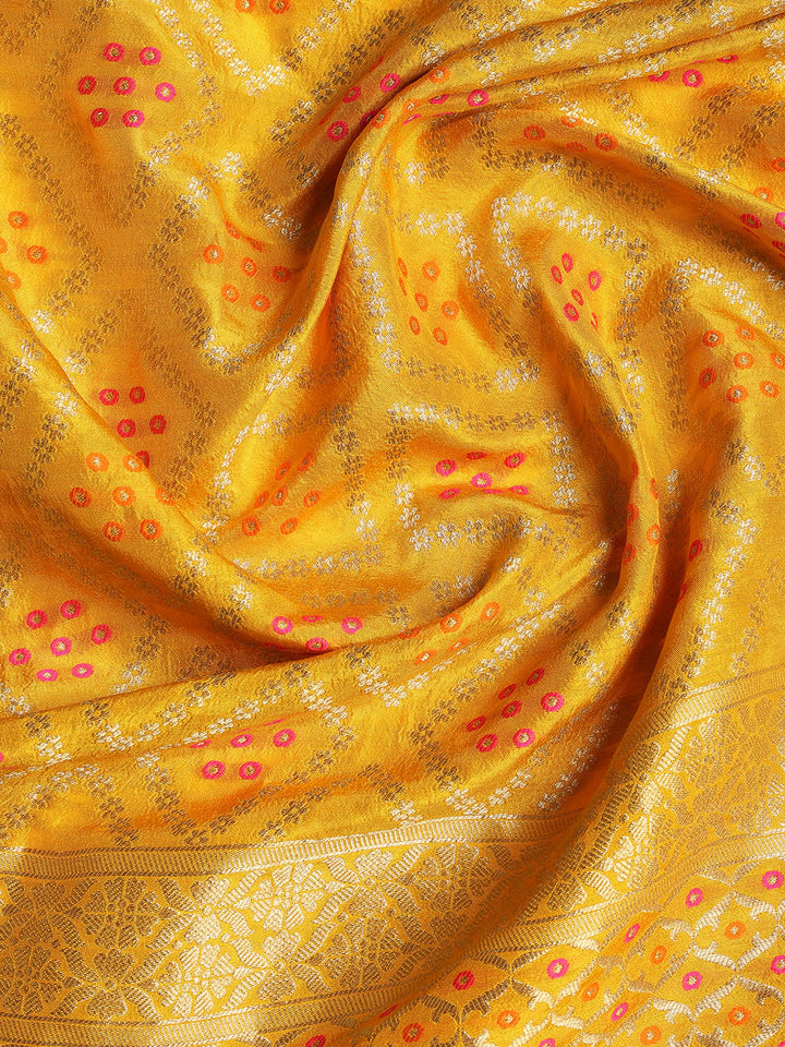 Neck Embroidered Chanderi Unstitched Suit With Dupatta