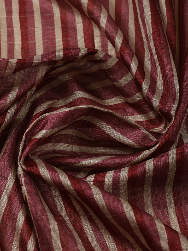 Printed Chanderi Unstitched Suit With Pant &amp; Dupatta