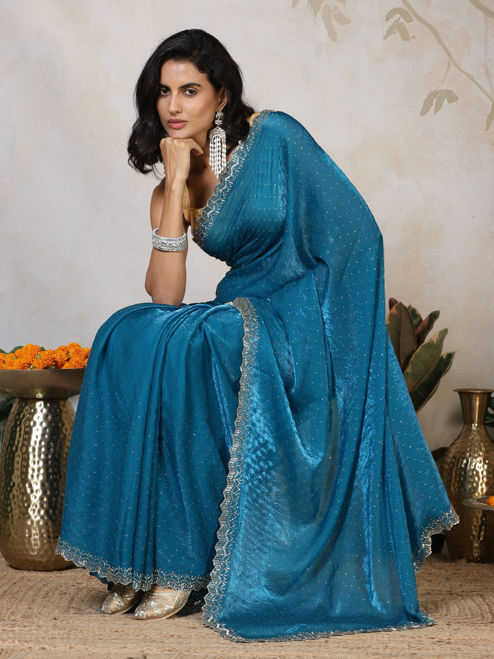 Stone Work Tissue Saree
