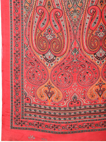 Traditional Print Crepe Saree