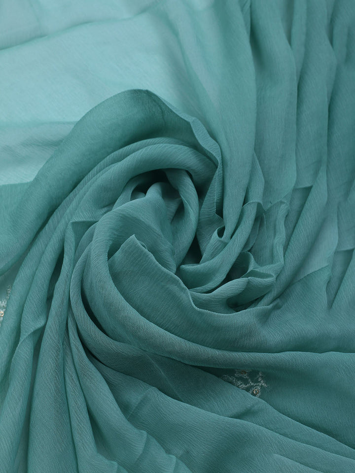 Embroidered Crepe Unstitched Suit With Dupatta