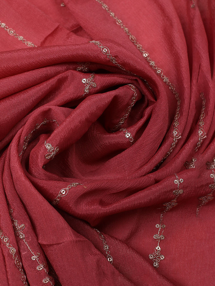 Woven Design Cotton Blend Unstitched Suit With Dupatta