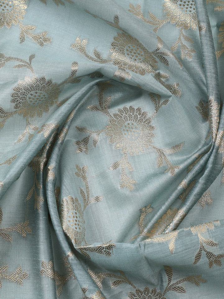 Woven Design Chanderi Unstitched Suit With Pant &amp; Dupatta
