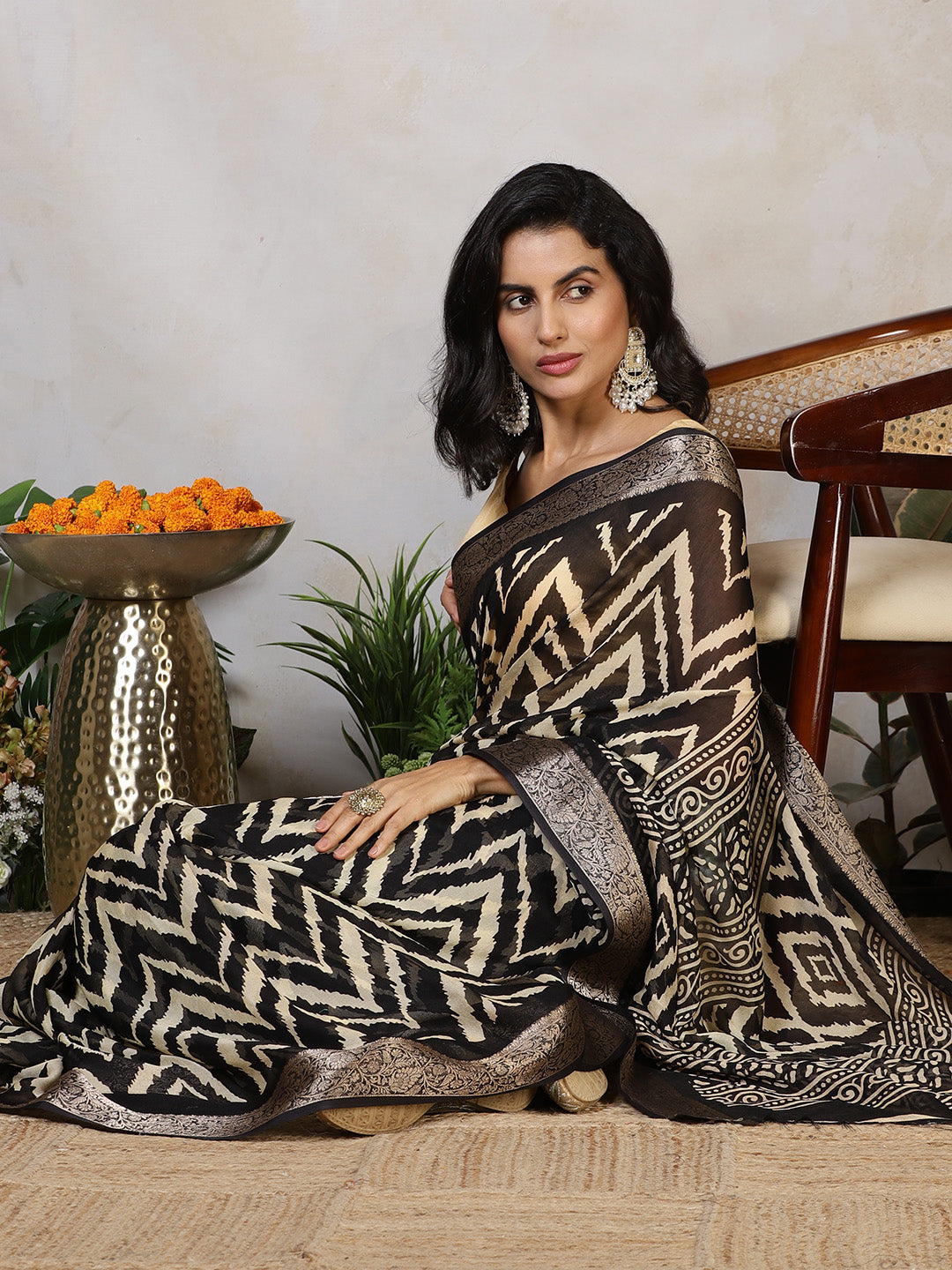 Digital Printed Georgette Saree