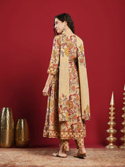 Printed Cotton Kurta With Pant & Dupatta